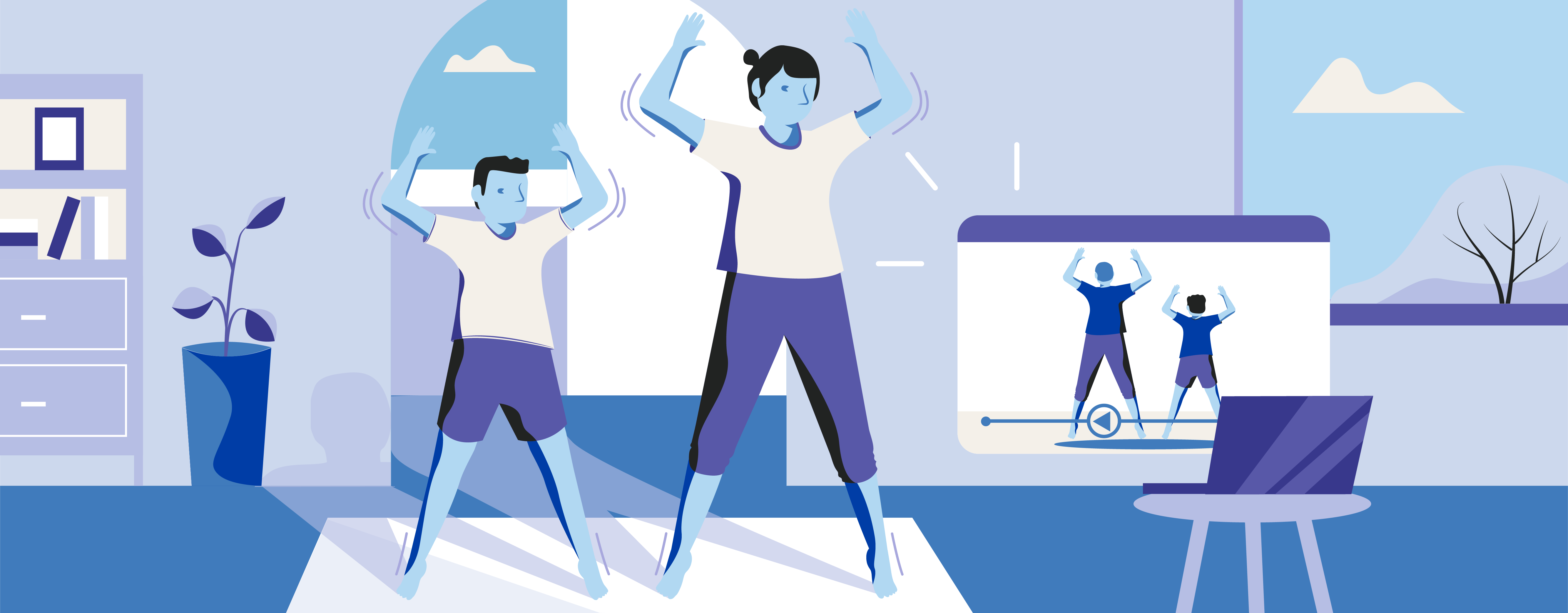 Virtual workouts for younger children